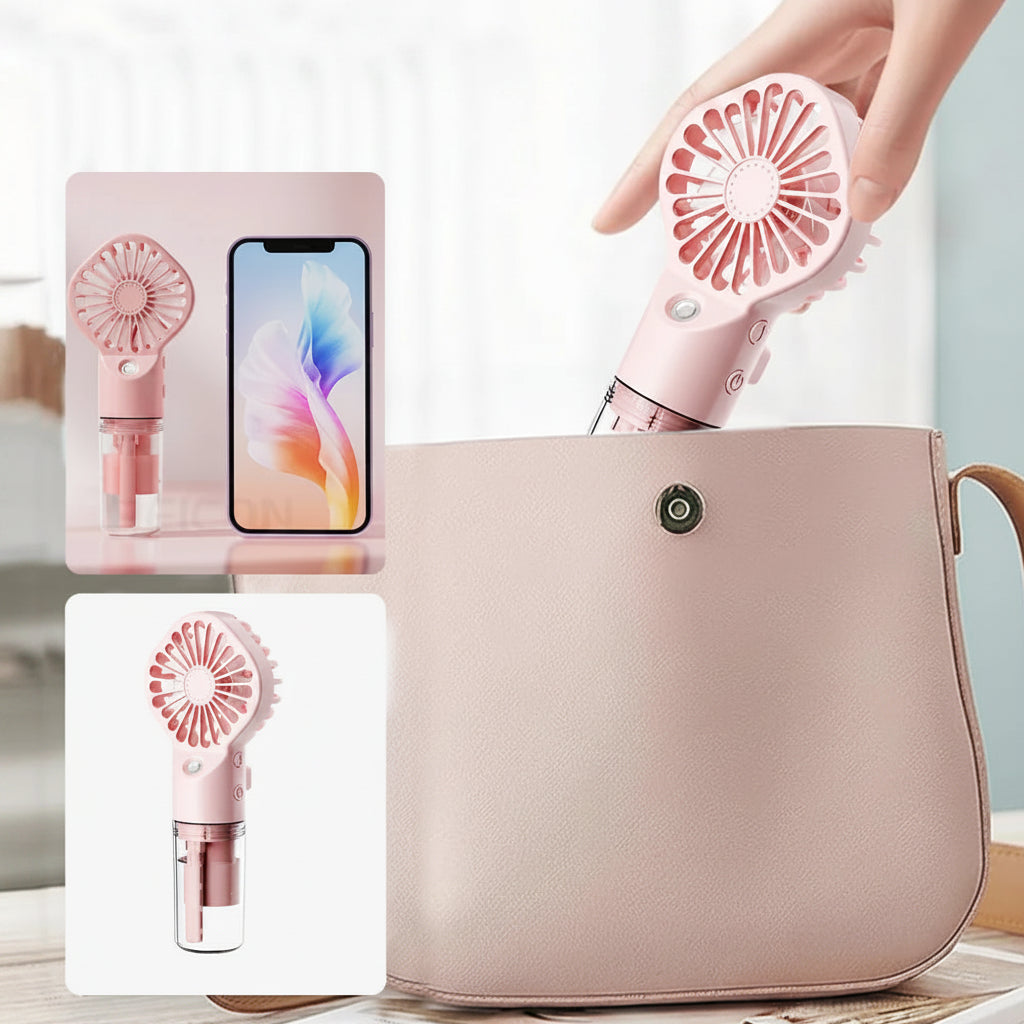 Mini ventilateur avec brumisateur intégré